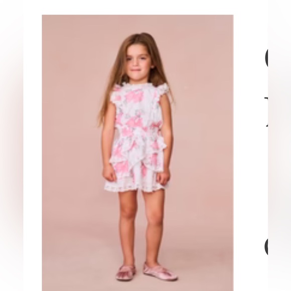 Loveshackfancy Girls Janelly Rosa Beaux Dress pink floral bows nwt size 12 - Picture 4 of 5